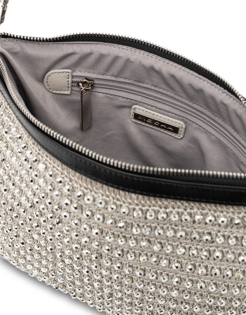 Mocha Christina Beaded Bag - Silver/Silver | Mocha Australia