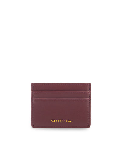 Mocha Avery Simple Card Holder- Burgundy | Mocha Australia