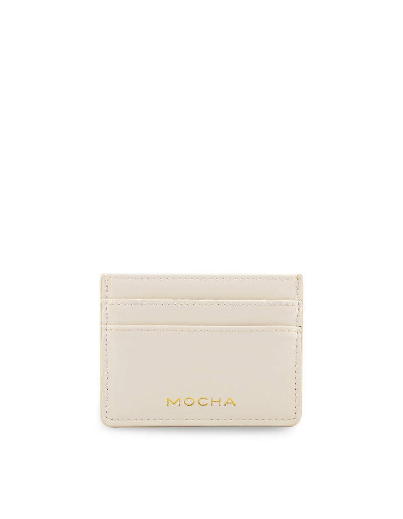 Mocha Avery Simple Card Holder- Cream | Mocha Australia