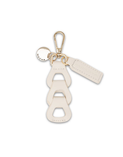 Mocha Avery Loop Keyring- Cream | Mocha Australia