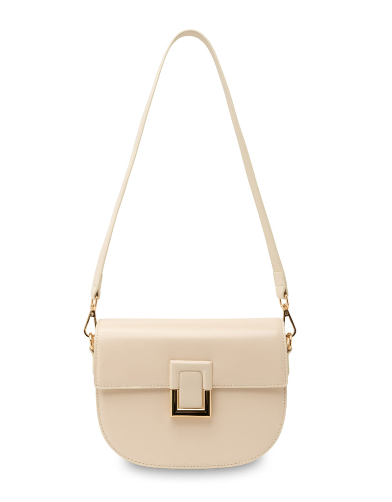 Mocha Victoria Leather Crossbody Bag- White | Mocha Australia