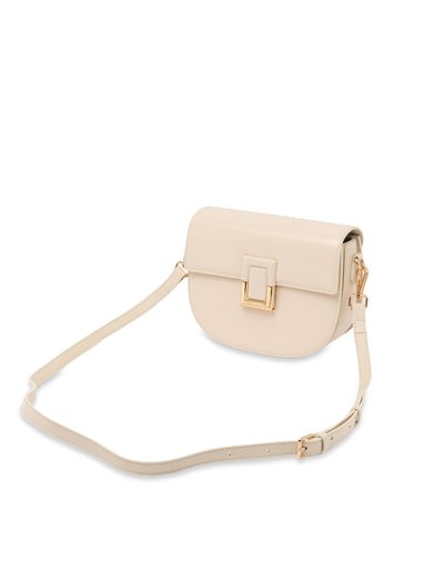 Mocha Victoria Leather Crossbody Bag- White | Mocha Australia