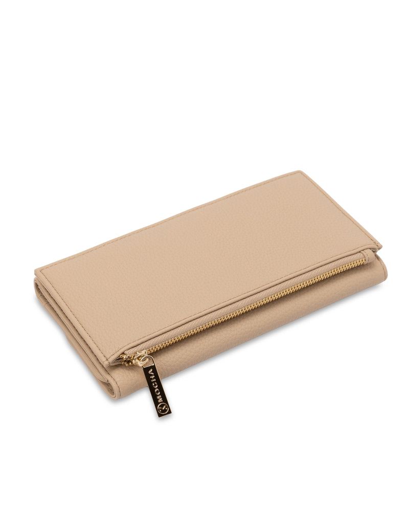 Mocha Sienna Long Wallet - Beige | Mocha Australia