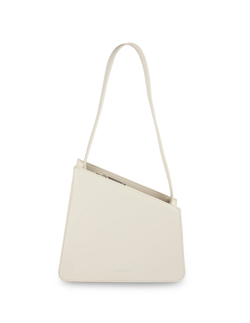 Mocha Eleanor Asymmetrical Shoulder Bag- Cream | Mocha Australia