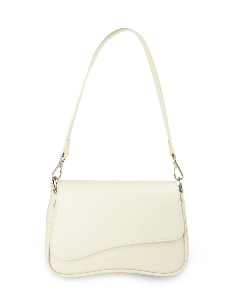 Mocha Zoe Wavy Crossbody Bag- Cream | Mocha Australia