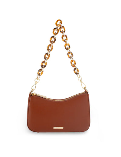 Mocha Olivia Tortoise Shell Chain Crossbody Bag- Cocoa | Mocha Australia