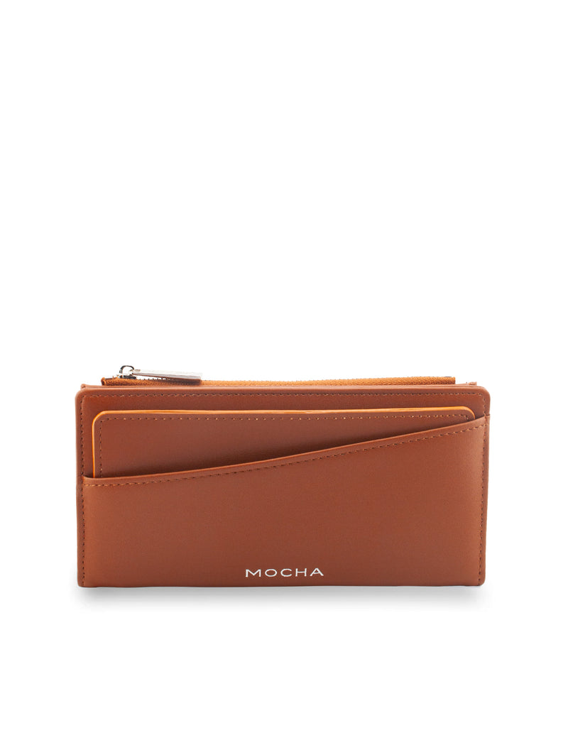 Mocha Amy Asymmetrical Long Wallet- Cocoa | Mocha Australia