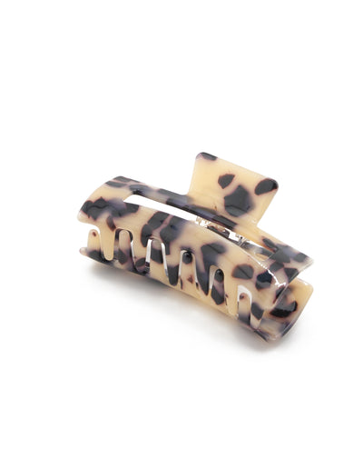 Mocha Rectangular Hair Clip- Light Leopard | Mocha Australia