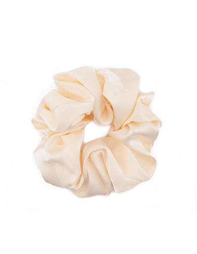 Mocha Satin Scrunchie- Cream | Mocha Australia