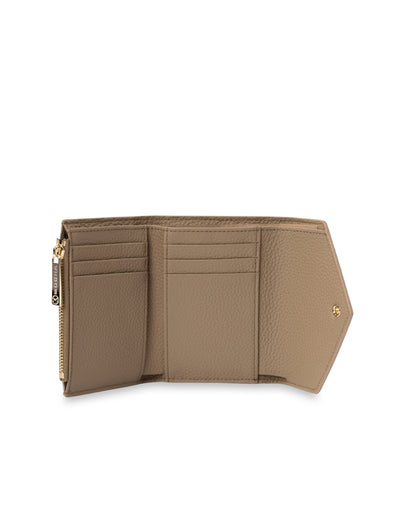 Mocha Naomi Leather Small Wallet- Light Taupe | Mocha Australia