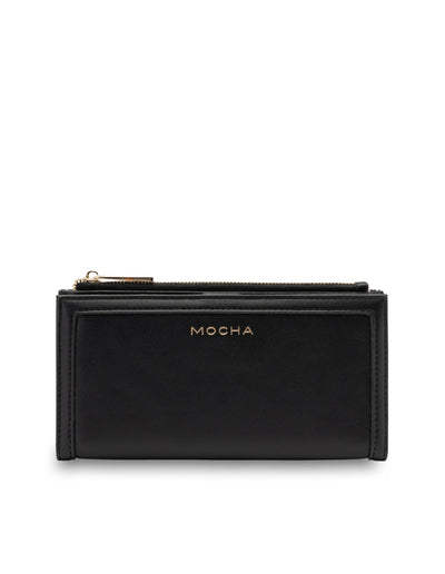 Mocha Stella Long Wallet- Black | Mocha Australia