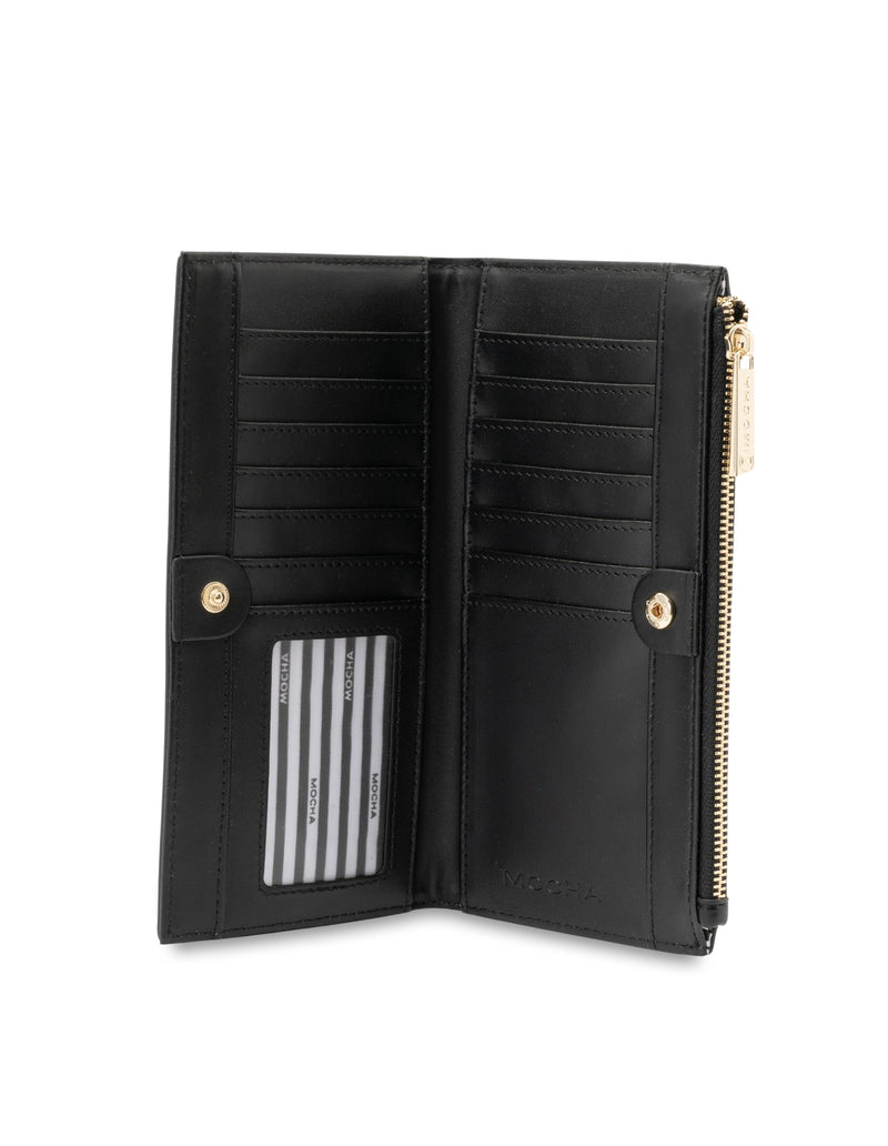 Mocha Stella Long Wallet- Black | Mocha Australia