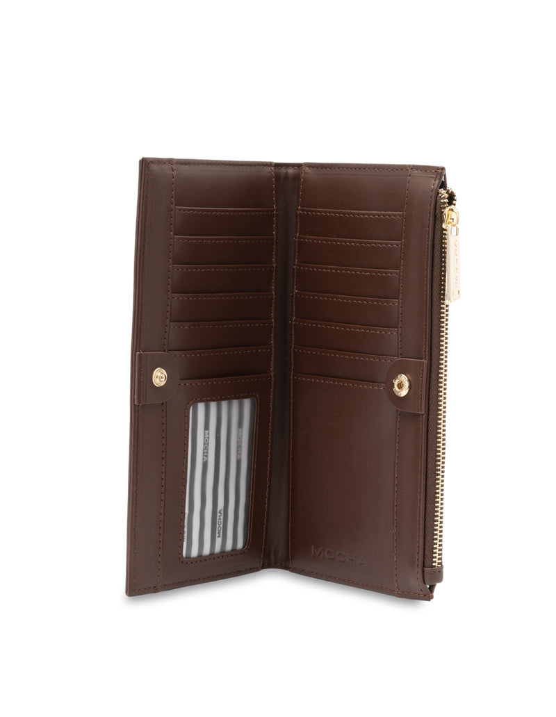 Mocha Stella Long Wallet- Dark Chocolate | Mocha Australia