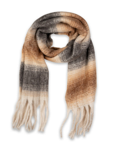 Mocha Marle Stripe Scarf- Brown/Black | Mocha Australia