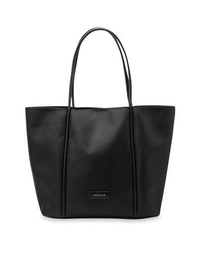 Mocha Madison Nylon/Leather Tote - Black | Mocha Australia