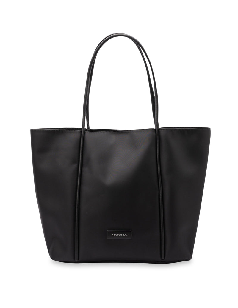 Mocha Madison Nylon/Leather Tote - Black | Mocha Australia