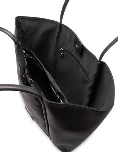 Mocha Madison Nylon/Leather Tote - Black | Mocha Australia