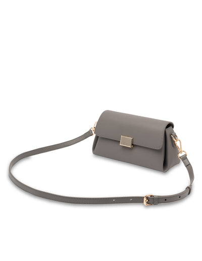 Mocha Aliana Leather Crossbody Bag- Blue Grey | Mocha Australia