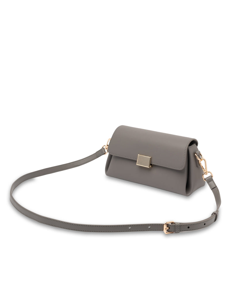 Mocha Aliana Leather Crossbody Bag- Blue Grey | Mocha Australia
