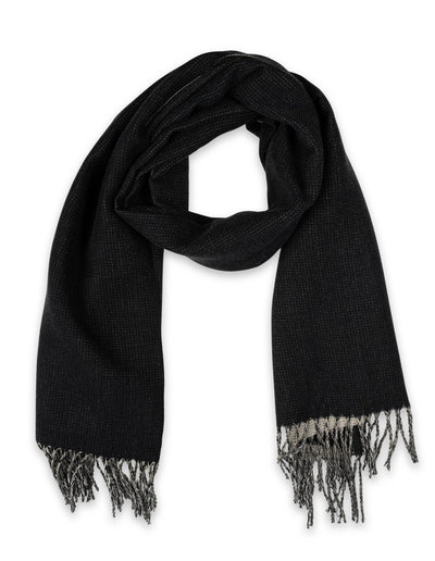 Mocha Two-tone Twill Scarf- Black/Cream | Mocha Australia