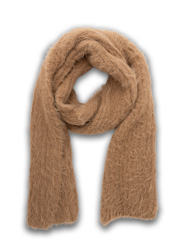 Mocha Fluffy Plain Scarf- Tan | Mocha Australia