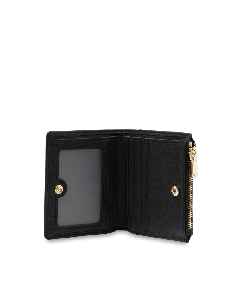 Mocha Alison Leather Small Wallet- Black | Mocha Australia