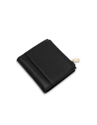Mocha Alison Leather Small Wallet- Black | Mocha Australia