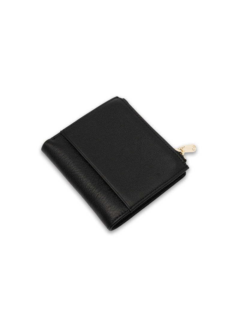 Mocha Alison Leather Small Wallet- Black | Mocha Australia