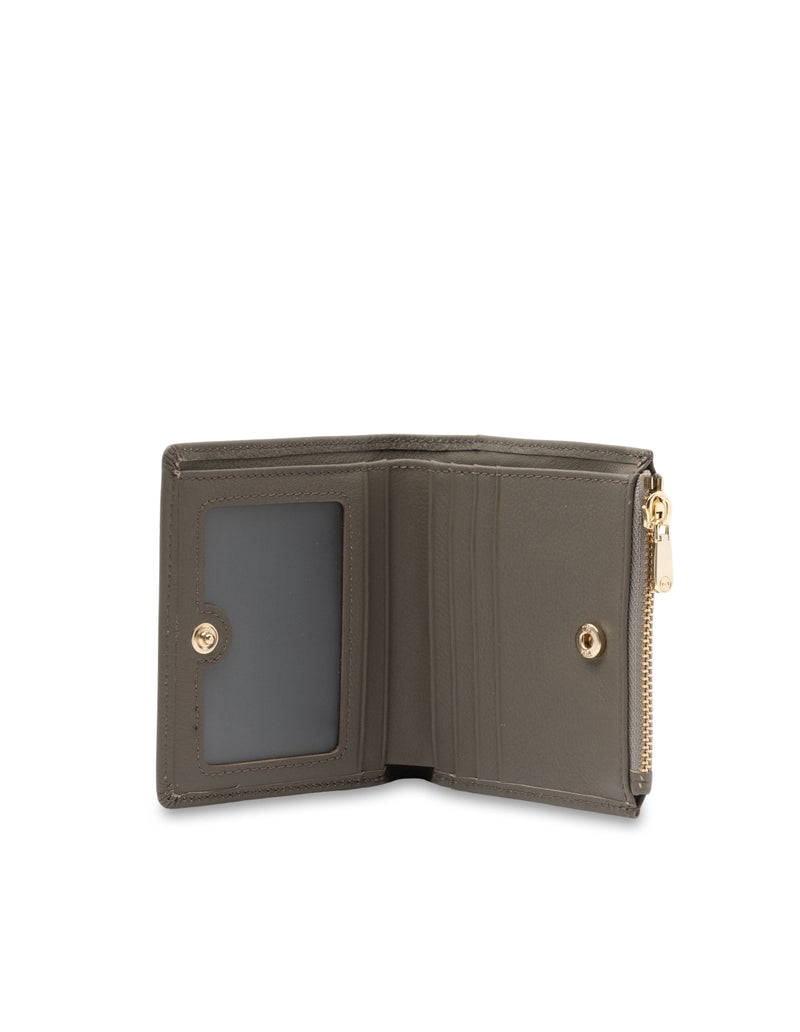 Mocha Alison Leather Small Wallet- Grey | Mocha Australia