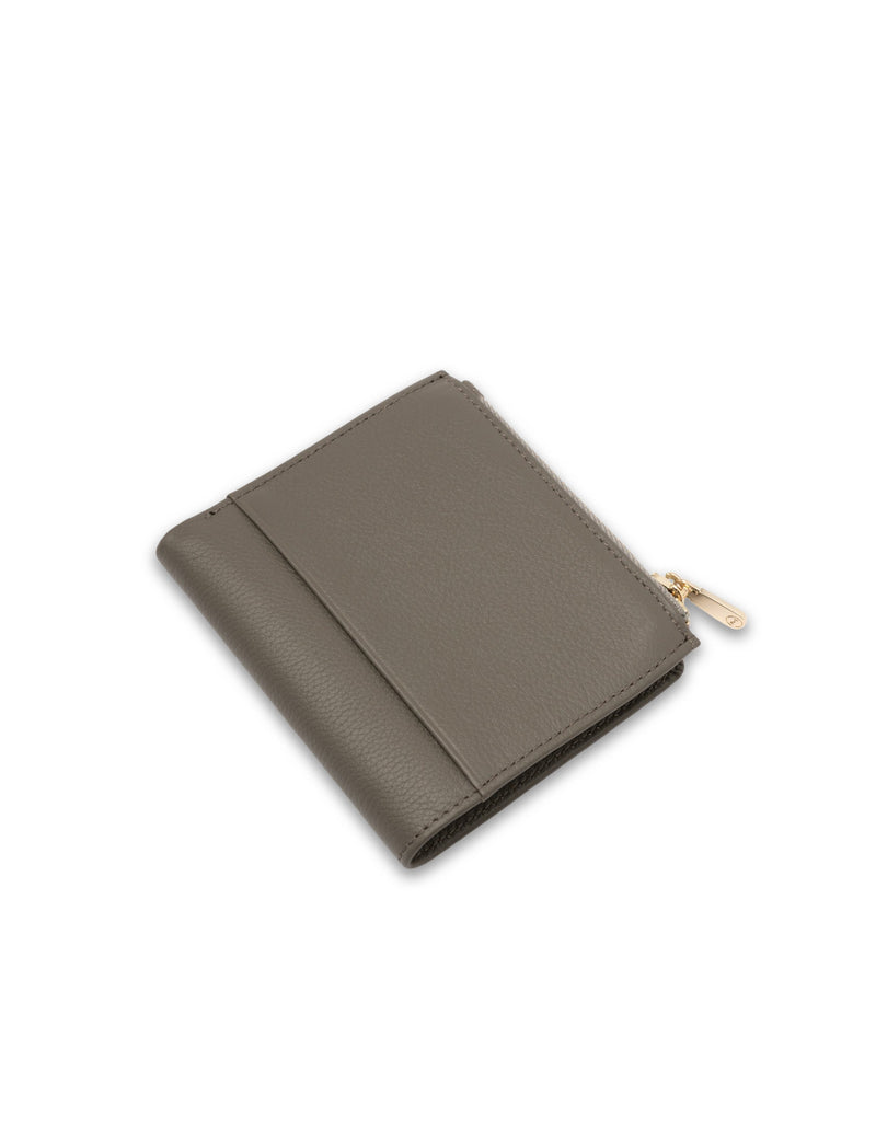 Mocha Alison Leather Small Wallet- Grey | Mocha Australia