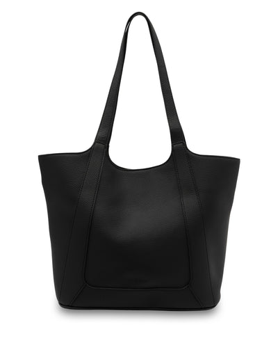 Mocha Gianna Leather Tote Bag- Black | Mocha Australia