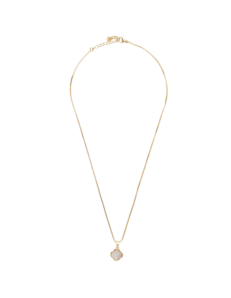 Mocha Pearl Clover Necklace- Gold | Mocha Australia