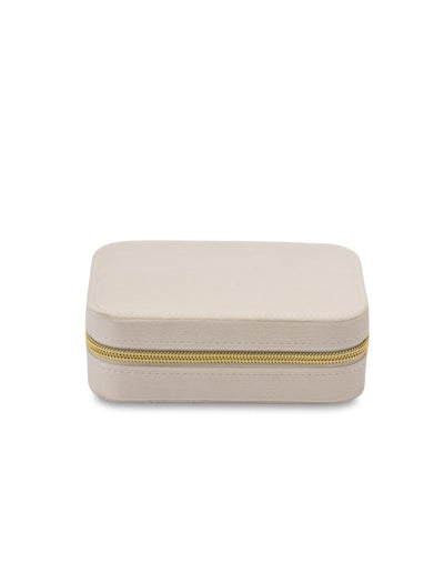 Mocha Velvet Rectangular Jewellery Case- Pearl | Mocha Australia