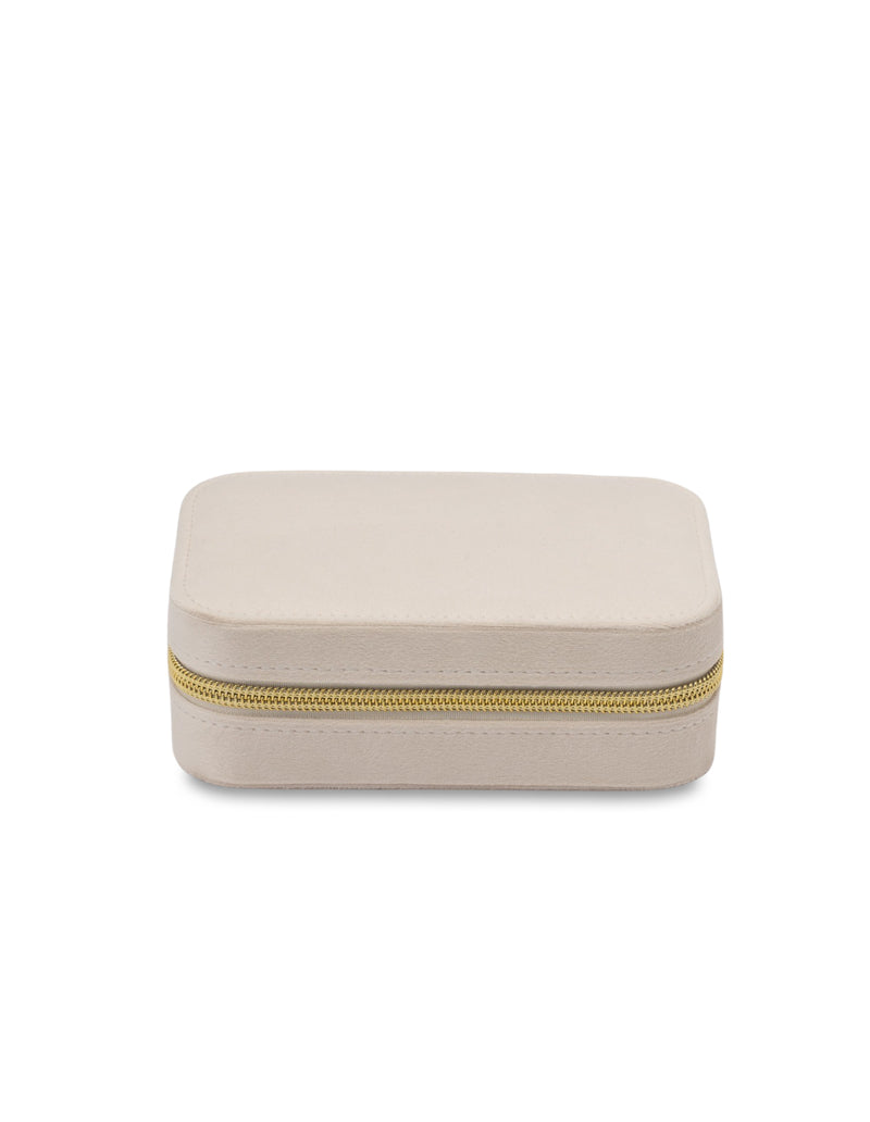 Mocha Velvet Rectangular Jewellery Case- Pearl | Mocha Australia