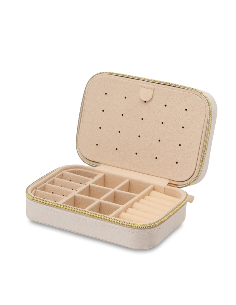 Mocha Velvet Rectangular Jewellery Case- Pearl | Mocha Australia