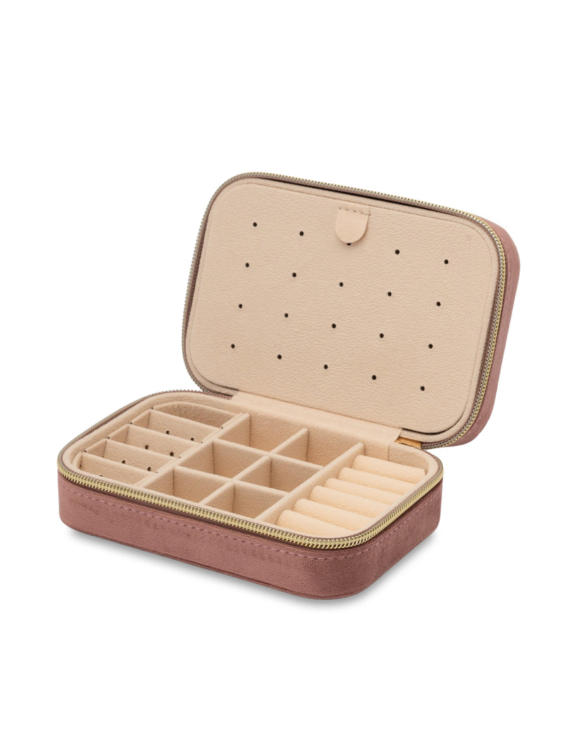Mocha Velvet Rectangular Jewellery Case- Pink | Mocha Australia