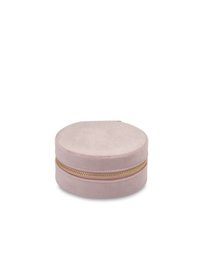 Mocha Velvet Round Jewellery Case- Pink | Mocha Australia