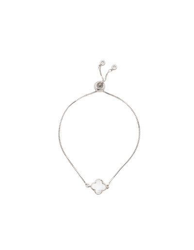 Mocha Pearl Clover Bracelet- Silver | Mocha Australia
