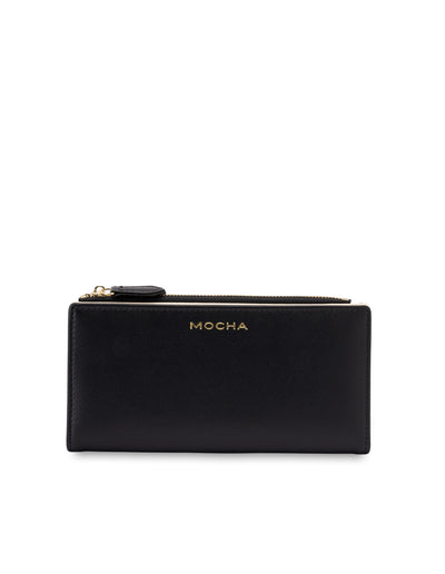 Mocha Classic Arya Wallet - Black/Ivory | Mocha Australia