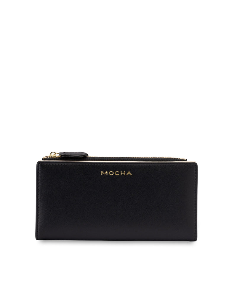 Mocha Classic Arya Wallet - Black/Ivory | Mocha Australia