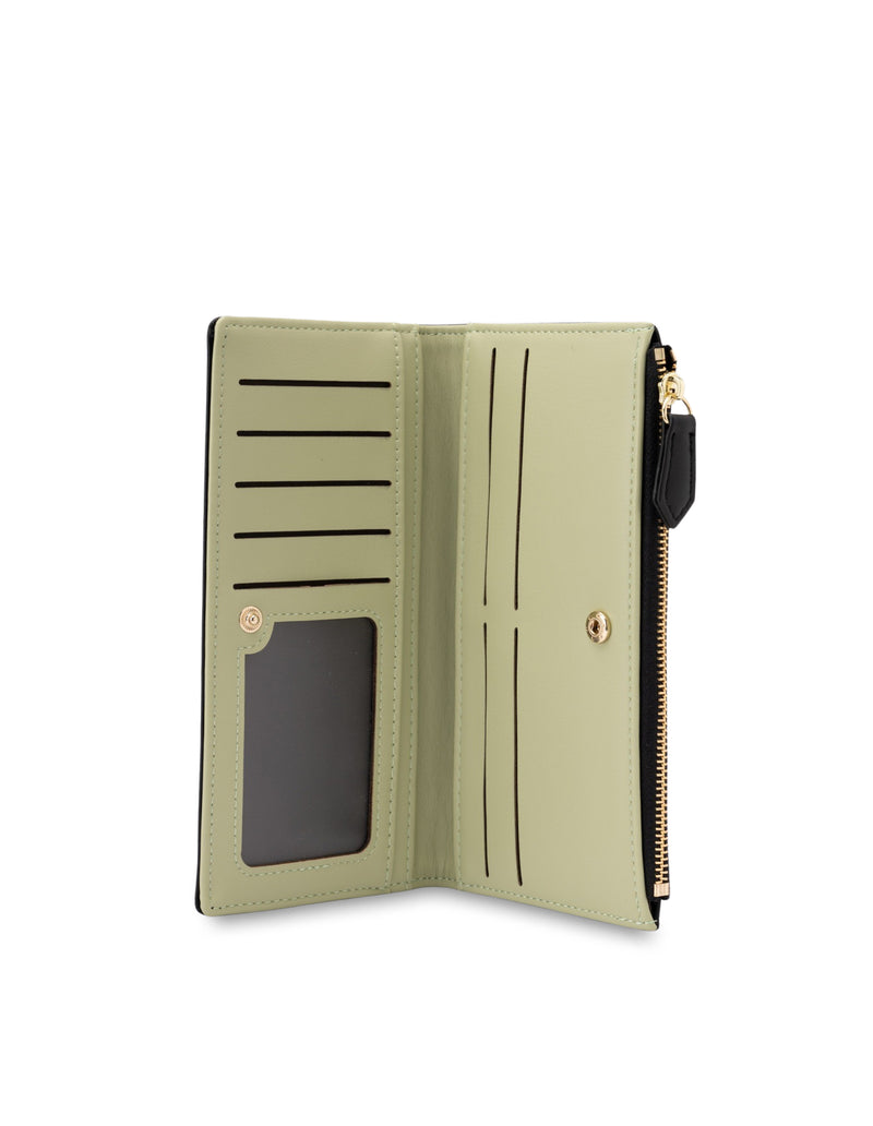 Mocha Classic Arya Wallet - Black/Matcha | Mocha Australia