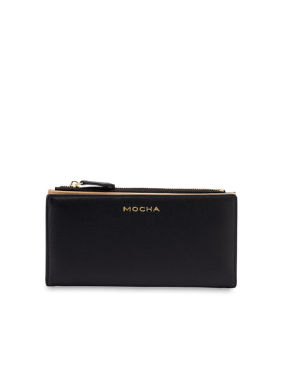 Mocha Classic Arya Wallet - Black/Camel | Mocha Australia
