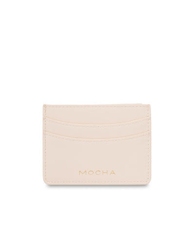 Mocha Donnette Simple Card Holder - Cream | Mocha Australia