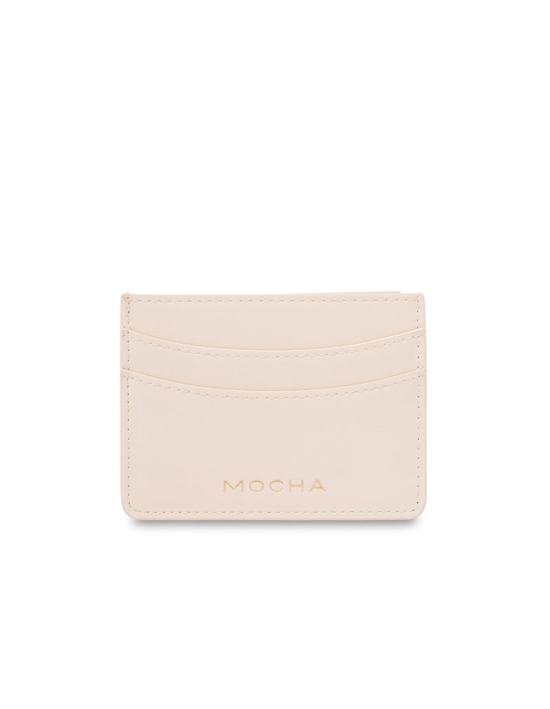 Mocha Donnette Simple Card Holder - Cream | Mocha Australia