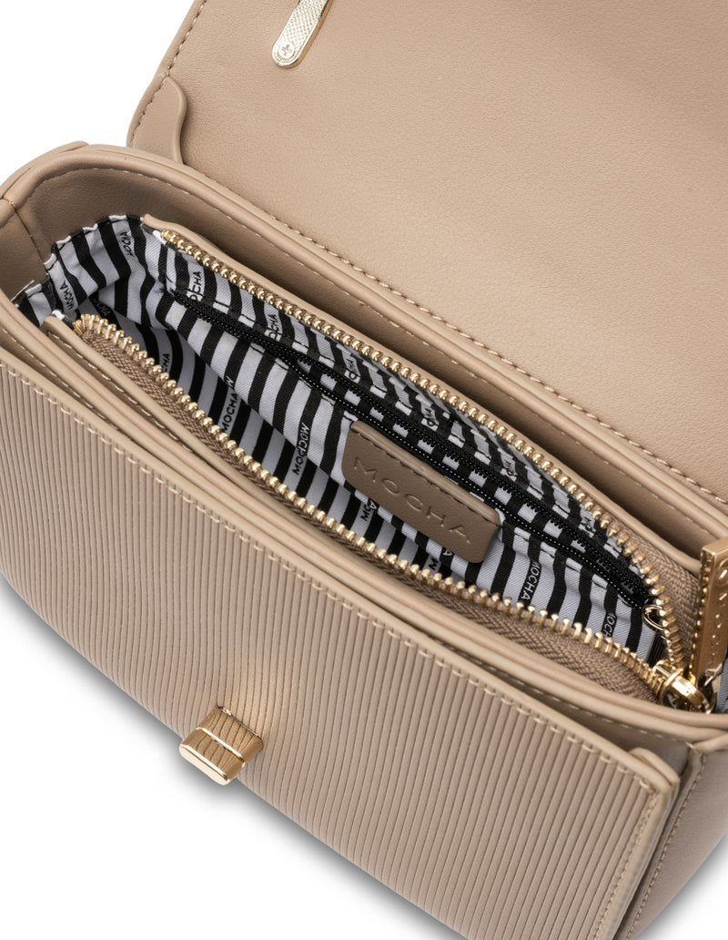 Mocha Penelope Crossbody Bag - Taupe | Mocha Australia