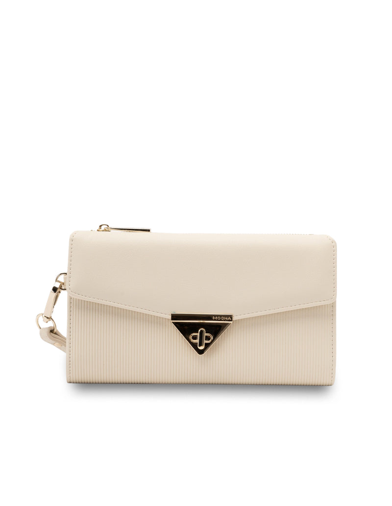 Mocha Penelope Wallet Clutch - Cream | Mocha Australia
