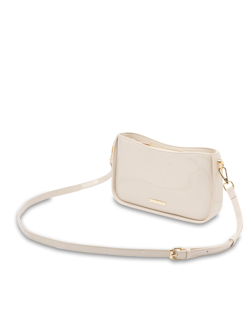 Mocha Willow Patent Crossbody Bag - Oat | Mocha Australia