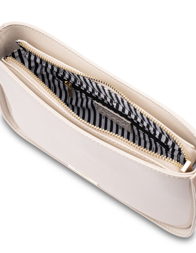 Mocha Willow Patent Crossbody Bag - Oat | Mocha Australia
