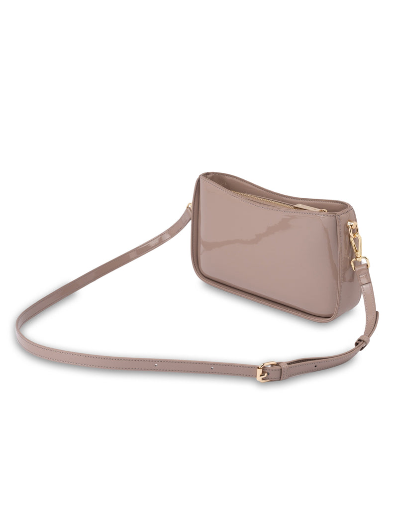 Mocha Willow Patent Crossbody Bag - Dusty Rose | Mocha Australia