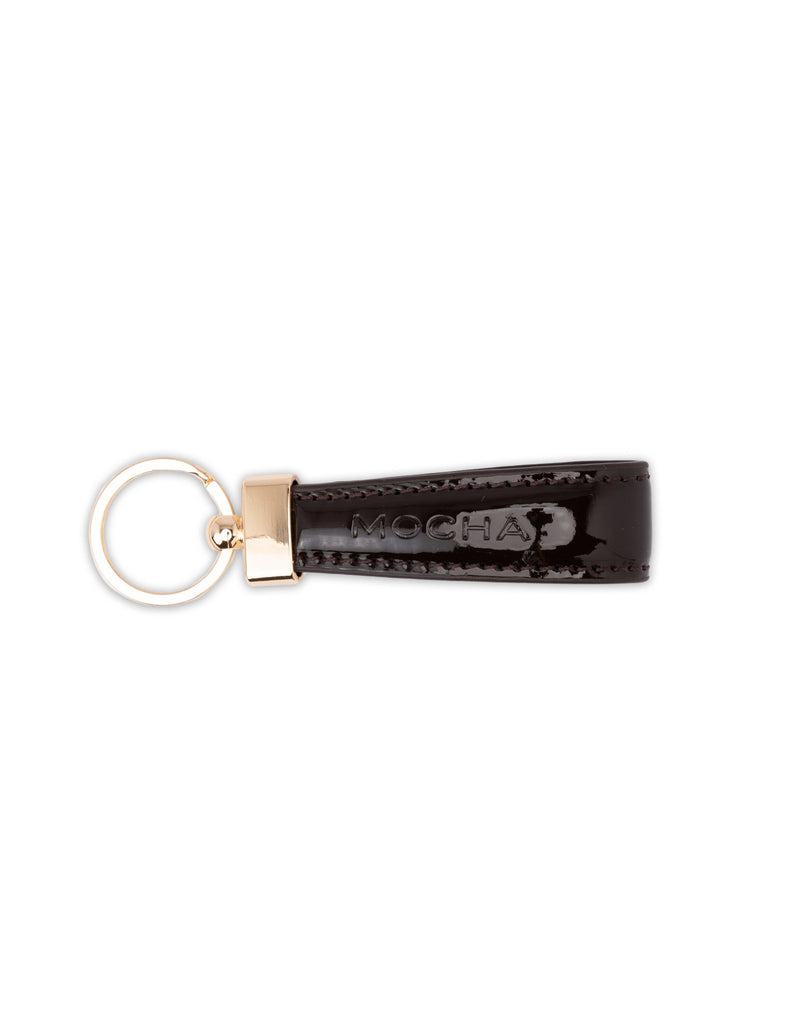 Mocha Willow Patent Key Ring - Espresso | Mocha Australia